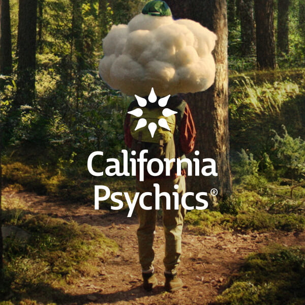 California Psychics} California Psychics Logo With Man In Forrest (1)